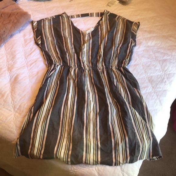 PINK ROSE - Coastal Navy Stripe Dress With Pockets - Picture 4 of 9